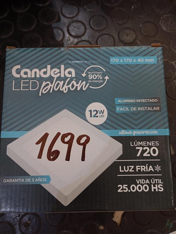 PANEL EXTERIOR CUADRADO 12W CANDELA