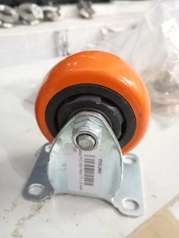 RUEDA PVC ALTA RESISTENCIA 75X32 BASE FIJA