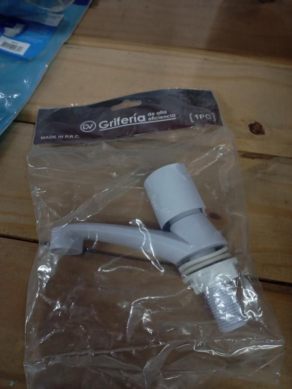 CANILLA LAVATORIO BLANCO POMO ZF323