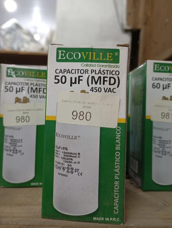 CAPACITOR DE MARCHA 50MDF 380W