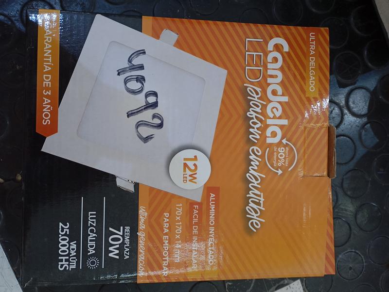 LUMINARIA EMBUTIR CUADRADA FRIA 12W