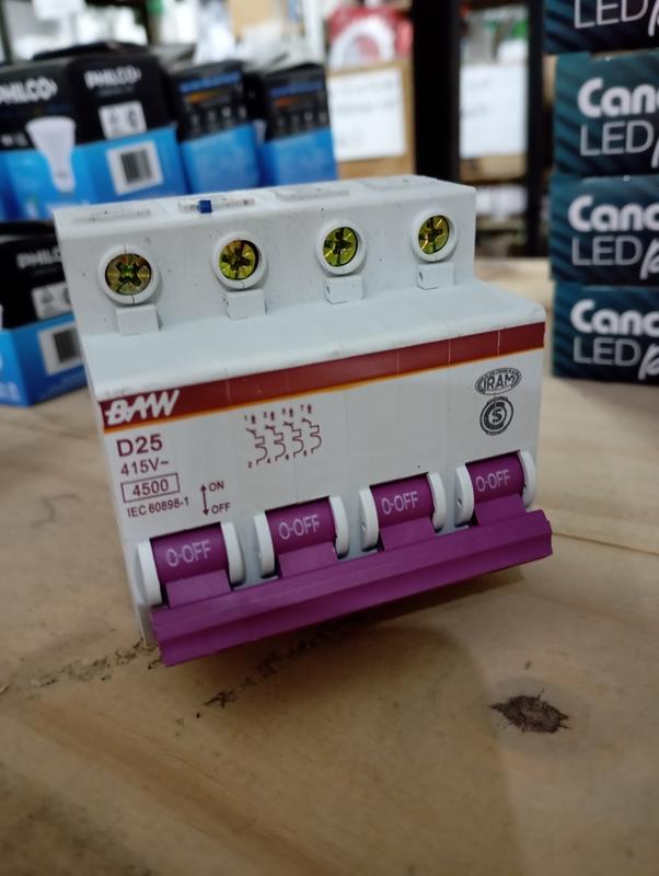 LLAVE TERMICA TETRAPOLAR 25A BAW