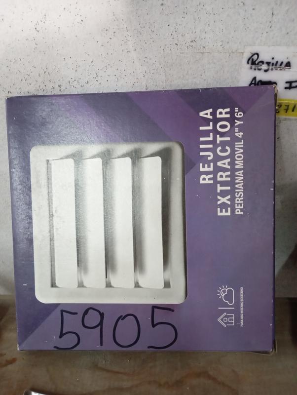 REJILLA PARA EXTRACTOR PERSIANA MOVIR P/ 4" Y 6"