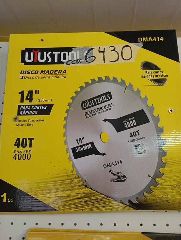 DISCO P/MADERA UYUS 14" X 40D DMA414