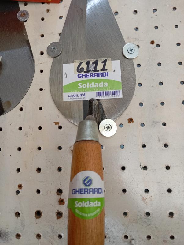 CUCHARA ALBAÑIL SOLDADA NRO 8 GHERAR