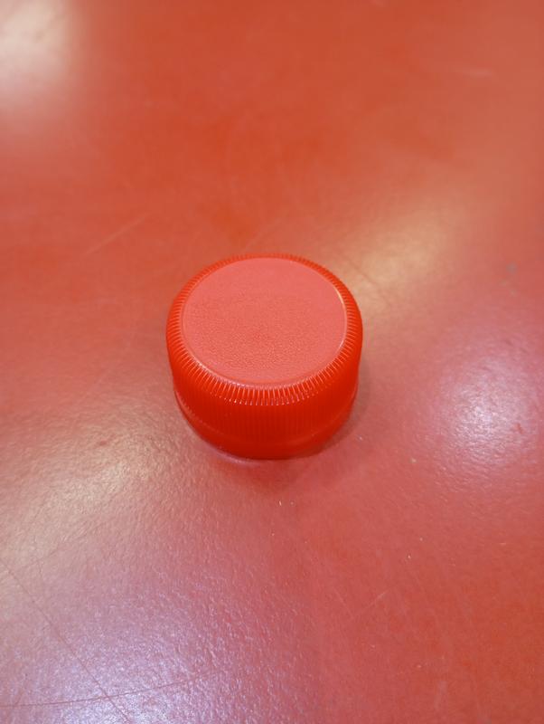 Tapa p/botella c/precinto 28mm rojo
