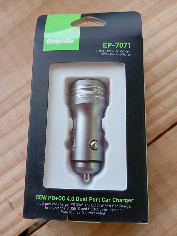 CARGADOR DE CELULAR P/AUTO ECOPOWER EP-7071